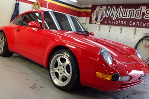 Porsche repaired by Nylund's Collision Center