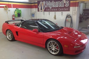 Acura NSX repaired by Nylund's Collision Center