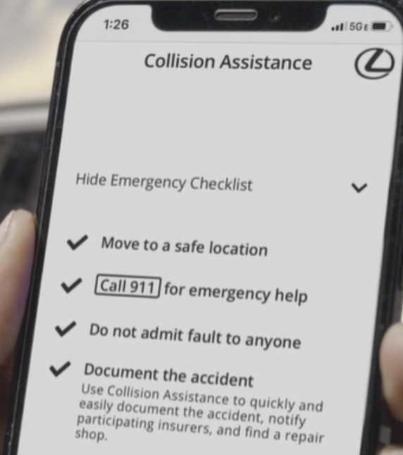 Lexus Mobile Collision Assistance